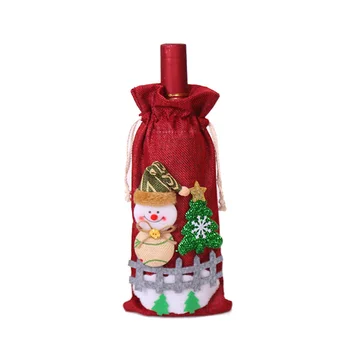 

Wine Bottle Cover Christmas Decorations Home Santa Claus Snowman Stocking Gift Holders Xmas Decor New Year