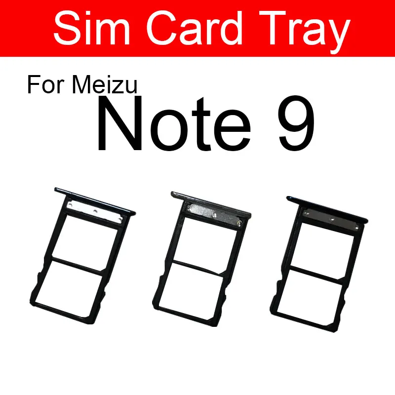 Sim Card Tray Adapter For Meizu Note 9 Note9 M923Q Memory Reader Holder Slot Replacement Repair Parts Blue &amp Black Silver | Мобильные