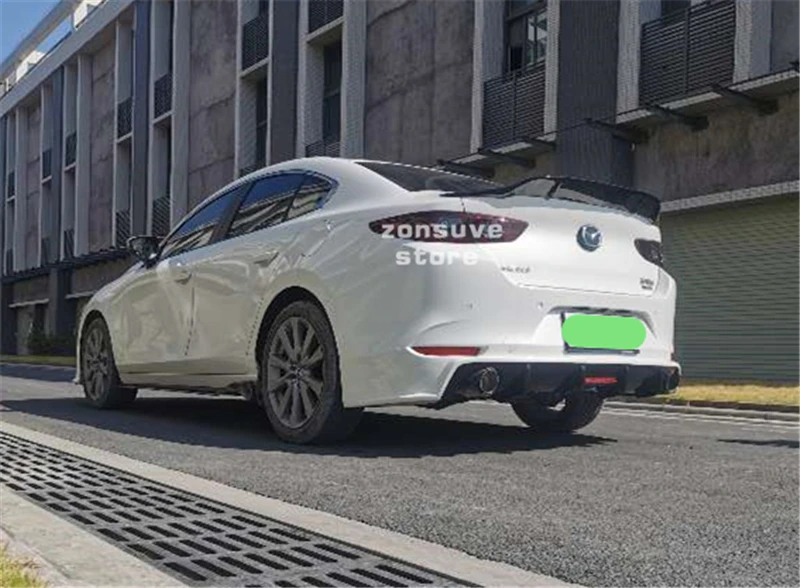 Используется для нового Mazda 3 спойлер год глянцевое углеродное волокно/FRP заднее крыло R стиль спойлер, аксессуары