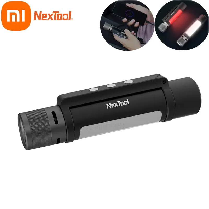 Фонарик Xiaomi NEXTOOL 6 в 1 перезаряжаемый Мобильный Внешний аккумулятор 1000 люмен