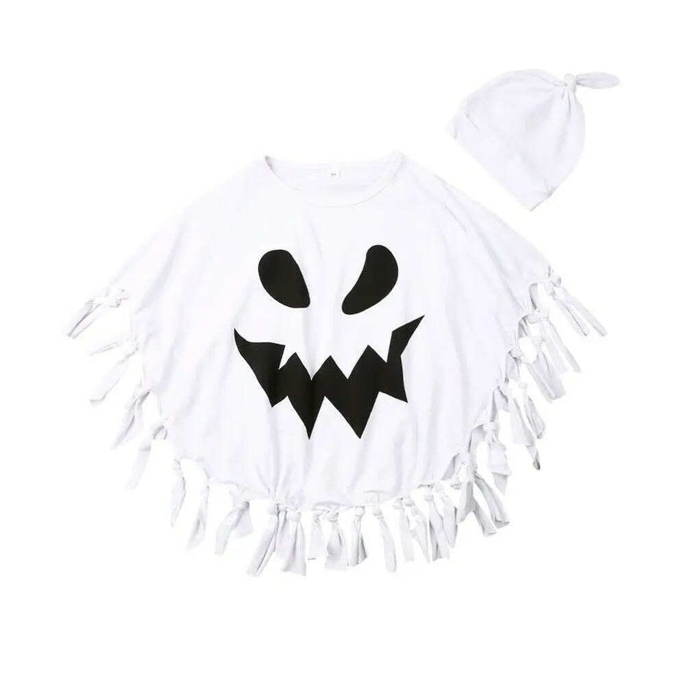 Baby Boy Toddler Kids Halloween Clothes Ghost Costume Cloak Rob Hat Fancy Party Costume