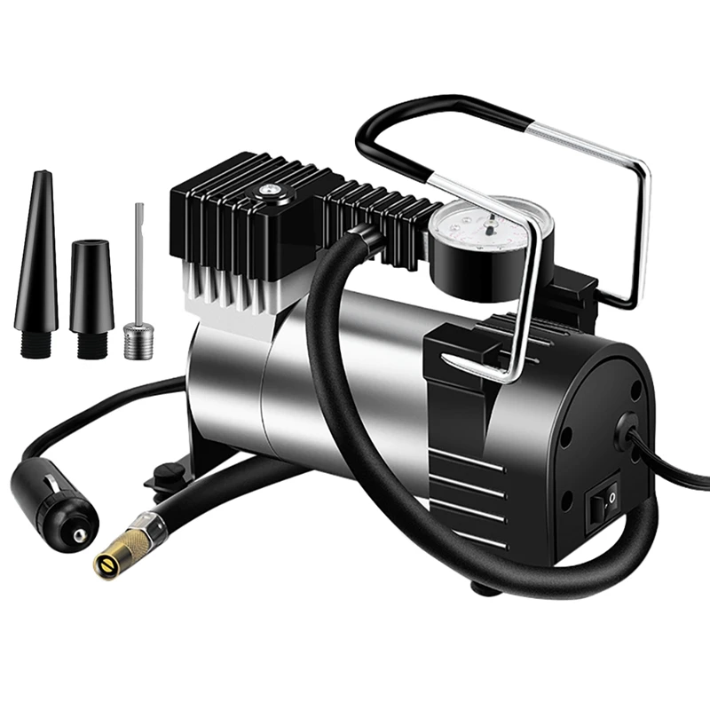 Compresor de aire portátil, Inflador de neumáticos, bomba de neumáticos de  coche con manómetro mecánico (150 Psi 12V DC)|Bomba inflable| - AliExpress