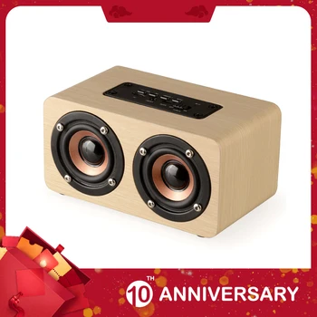 

KIITO Y20 Wooden Wireless Bluetooth Speaker Portable HiFi Shock Bass TF blutooth Subwoofer Loudspeaker