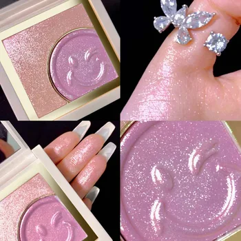 

1PC Highlighter Powder Glitter Shimmer Palette Makeup Glow Face Contour Shimmer Illuminator Two-color Highlight Cosmetics TSLM2