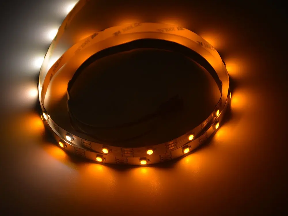 WWA Two White Color Add Amber Color SK6812(Similar WS2812B) 3.3 ft 1m 30leds/Pixels/m Individually Addressable 3 Color in 1 LED