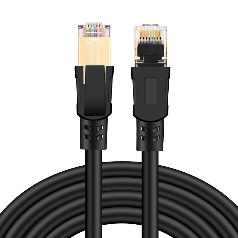 Cat8 Ethernet кабель 100 футов высокоскоростной 26AWG LAN Сетевой 40 Гбит/с 2000 МГц RJ45 разъем