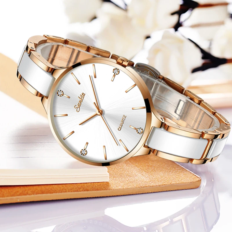 Reloj Mujer 2021 женские часы SUNKTA Топ Брендовые модные роскошные аналоговые кварцевые