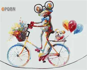 

OPDBN Wall Art Canvas Painting by Number Posters Cartoon Series Poster Canvas Painting for Living Room Home Decor No Frame