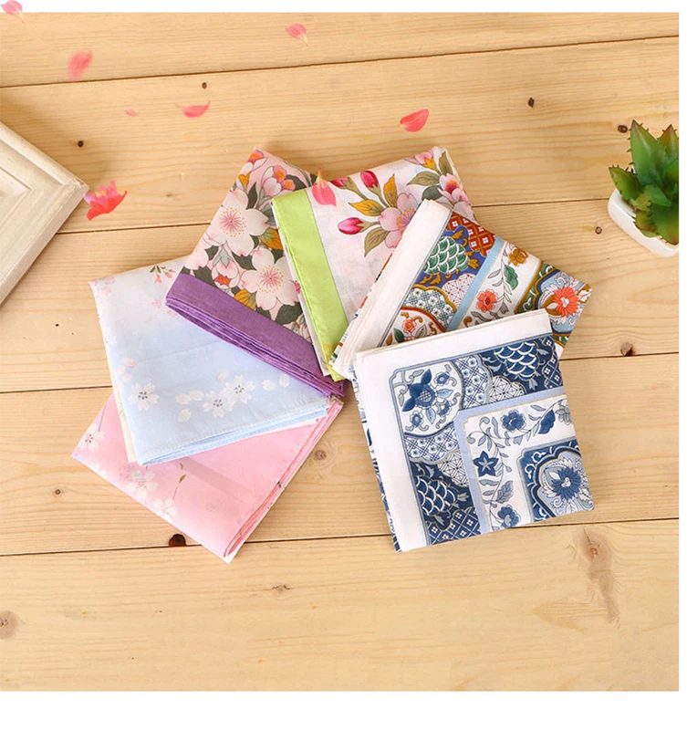 

3Pcs/lot Flower pattern Dyed Pocket Towel Woman Pocket Squares Business Chest Towel Pocket Handkerchief Scarves 100% Cotton
