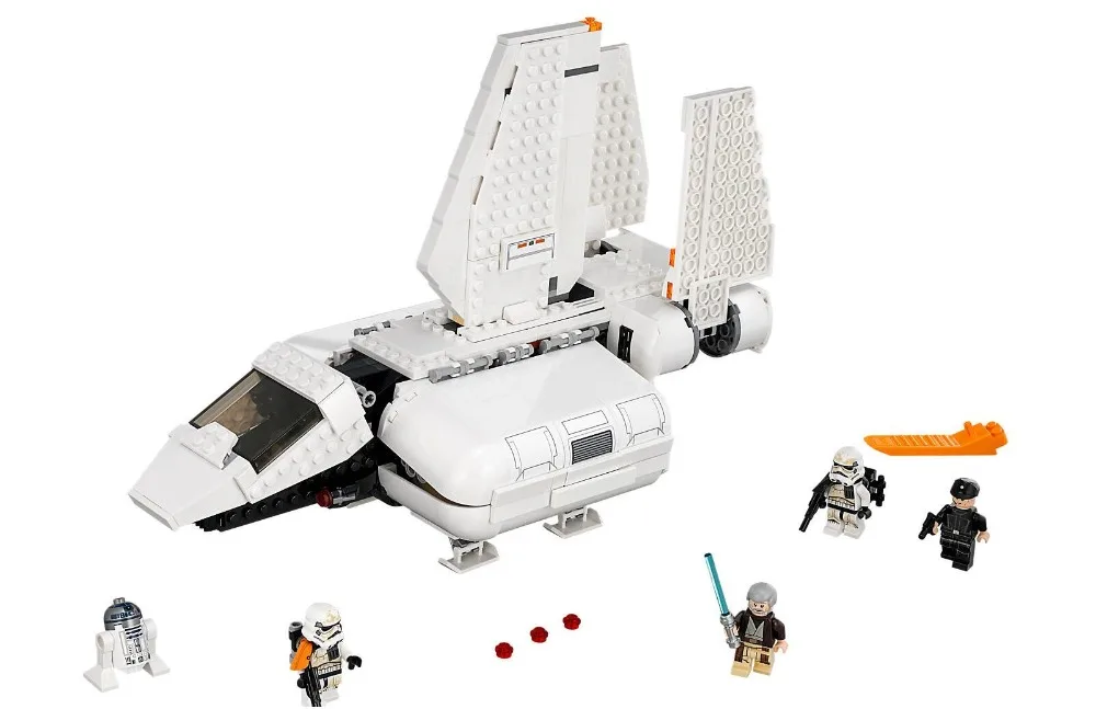 Cena 05147 nowy Star Plan Wars Imperial Landing Craft kompatybilny Legoingly Starwars 75221 klocki klocki zabawki świąteczne prezenty