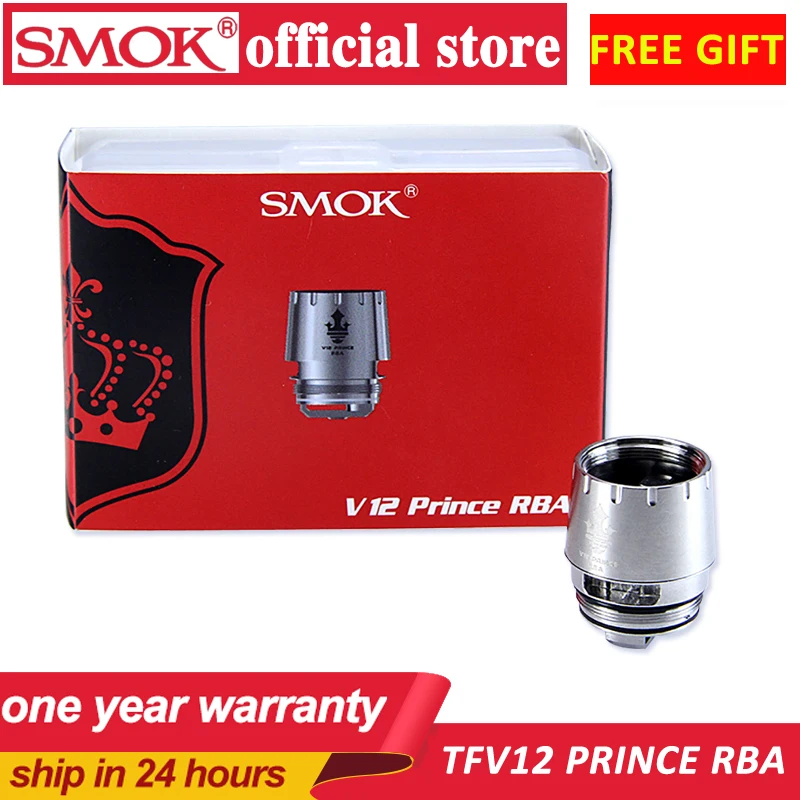 

Original SMOK TFV12 PRINCE RBA Coil with resistance 0.25ohm RBA Head fit for TFV12 PRINCE TNAK/ SMOK MAG KIT/X-Priv Kit