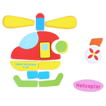 

Wooden Puzzles Educational Development Baby Children Training Toys (Helicopter)