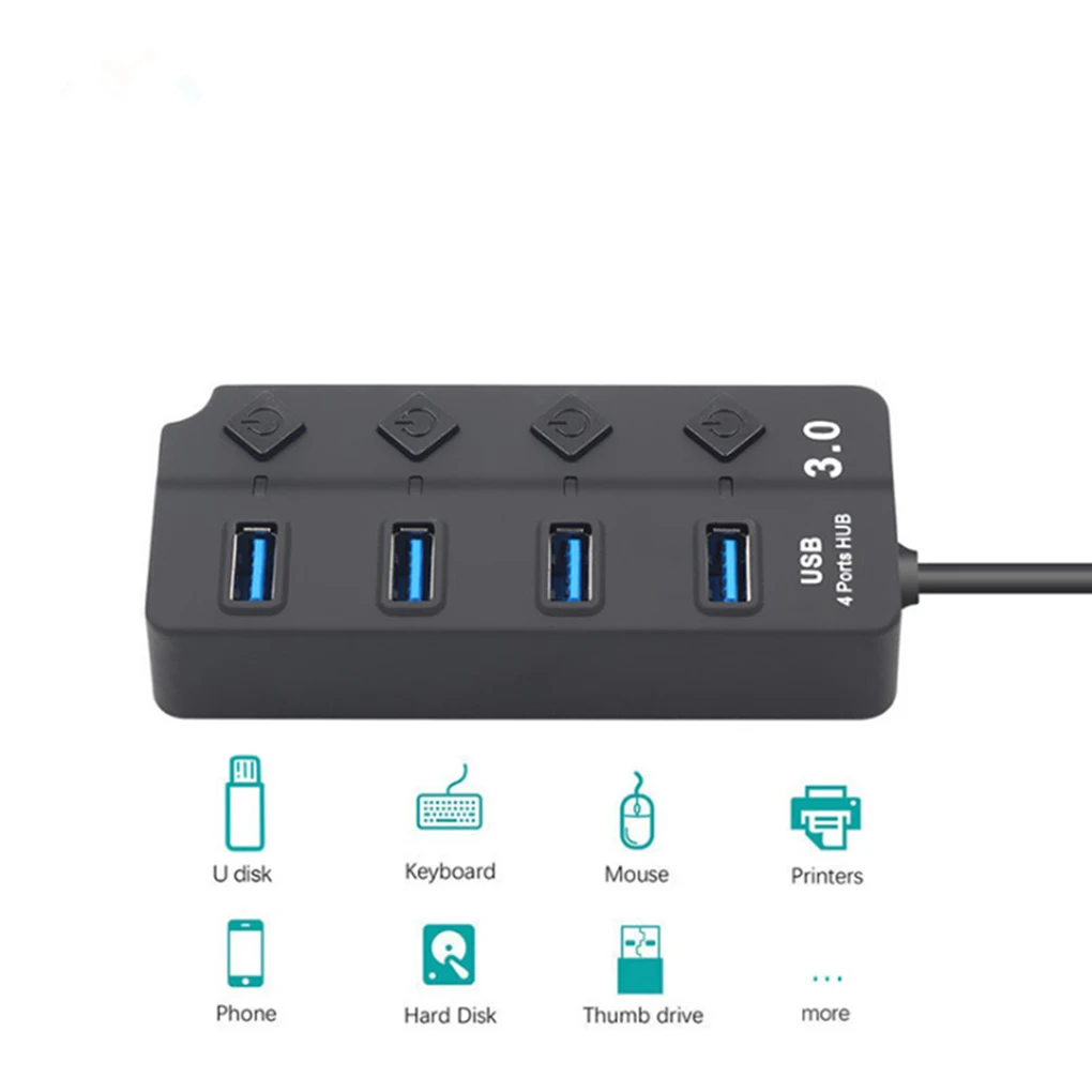 Концентратор USB 3 0 разветвитель с 4 портами высокоскоростной индивидуальный