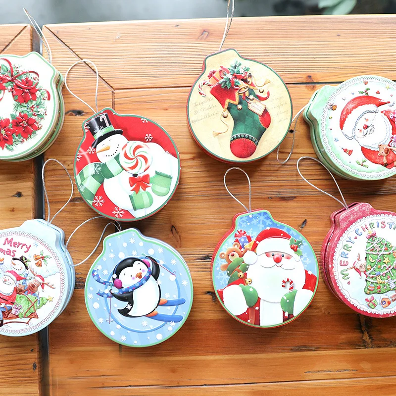 Christmas Gift Boxes Candy Cover Box Elk Santa Snowman Penguin Packing Case Festival Decor Xmas Tree Hanging Ornament | Дом и сад
