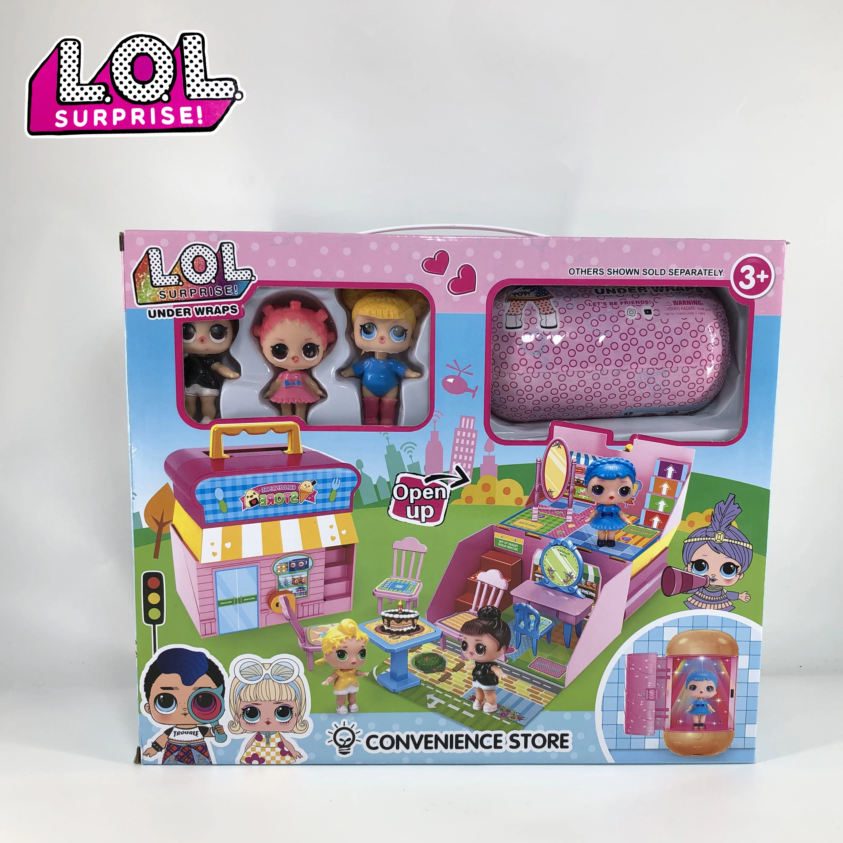 Ceny Originales LOL lalki niespodzianka dziecięca zabawka domowa meble domowe z kapsułką lalka ze światłem zestaw zabawek lupy