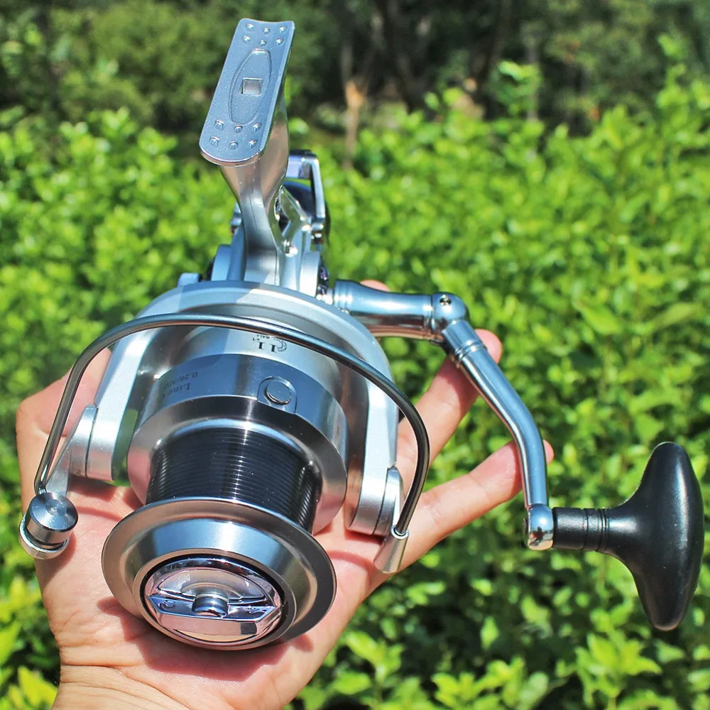 Sougayilang KM50-60 Spinning Reel 5.2:1 Gear Ratio Right Left Hand Interchangeable Fishing Coil Reel 11+1BB Feeder Carp Reel
