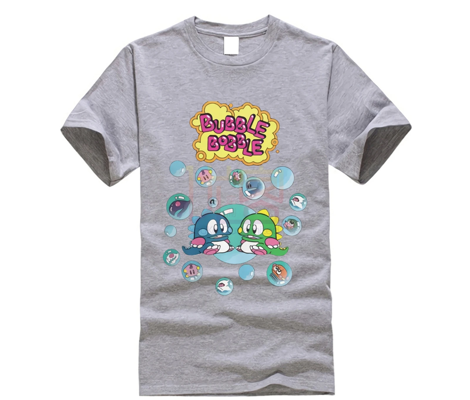 Bubble Bobble футболка для мужчин хлопок винтажные футболки японская видеоигра милые