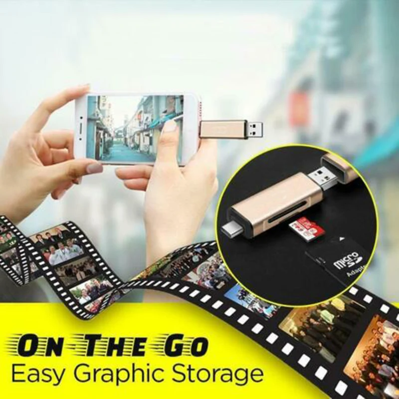 5-в-1 кард-ридер карманы Комплект USB 3,0 Многофункциональный ящик для хранения карточек держатель мобильного телефона многофункциональный sim-карта коробка FKU66