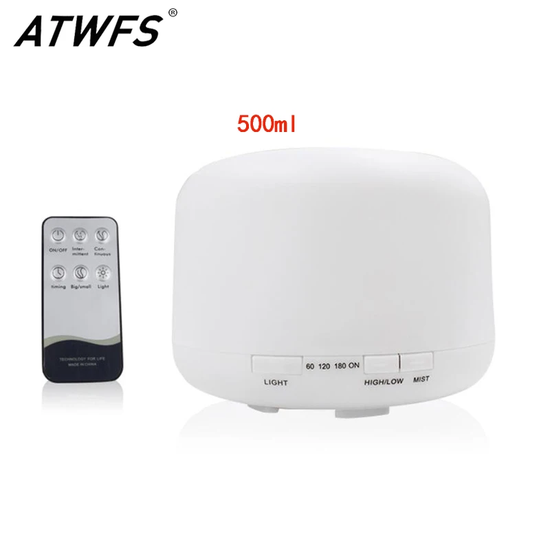 ATWFS 500 мл красочная ароматерапевтическая машина ультразвуковой распылитель