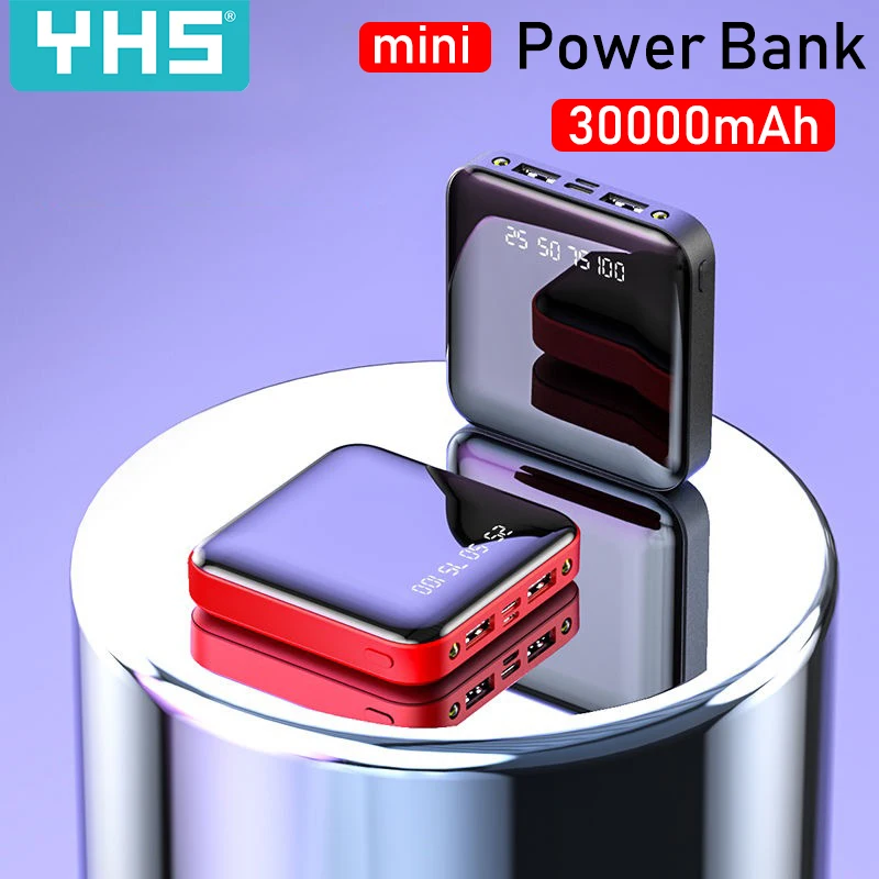 Mini Power Bank 30000mAh For iPhone X Xiaomi Mi Powerbank Pover Bank Charger Dual Usb Ports External Battery Poverbank Portable