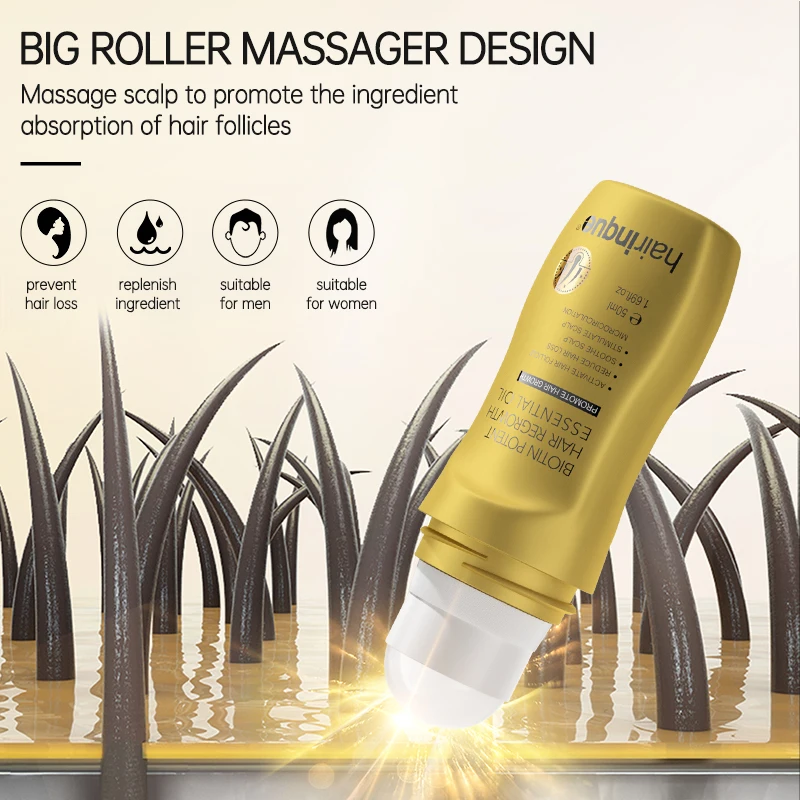 Hair Growth Serum Men Women Biotin Potent Hair Growth Essence Powerful Hair Thickener Massage Oil Scalp Treatments Anti Loss Medicine Care