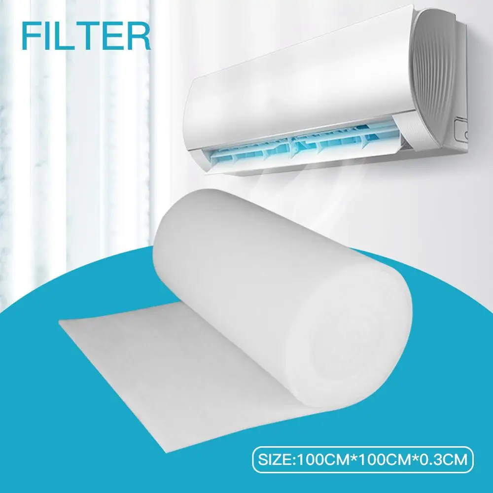 $6.78 Newest Air Conditioning Activated Carbon Filter Cleaner Replacement Separator Vent Water Purifier Pre-filter Dust 100x100x0.3cm
