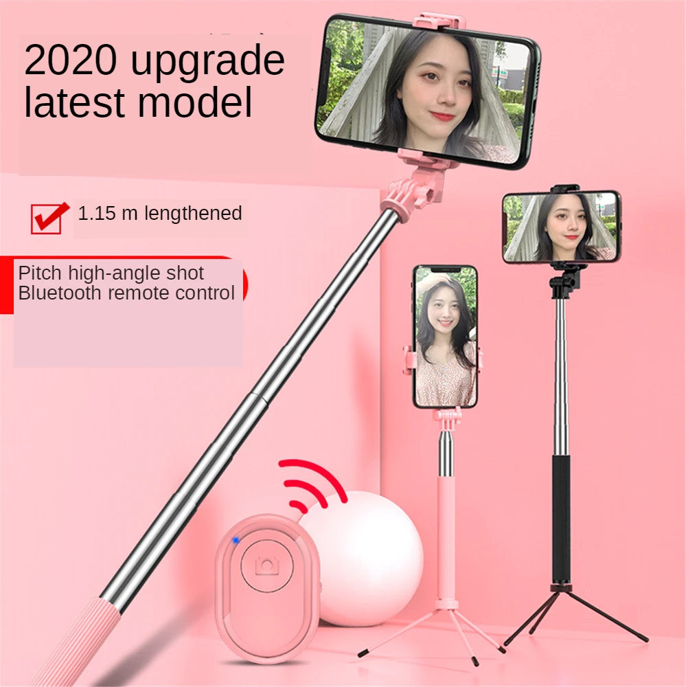

Phone Stand Mobile Phone Tripod Bluetooth Carrier Selfie Stick Wireless Phone Holder Support Compatibility For iPhone Samsung
