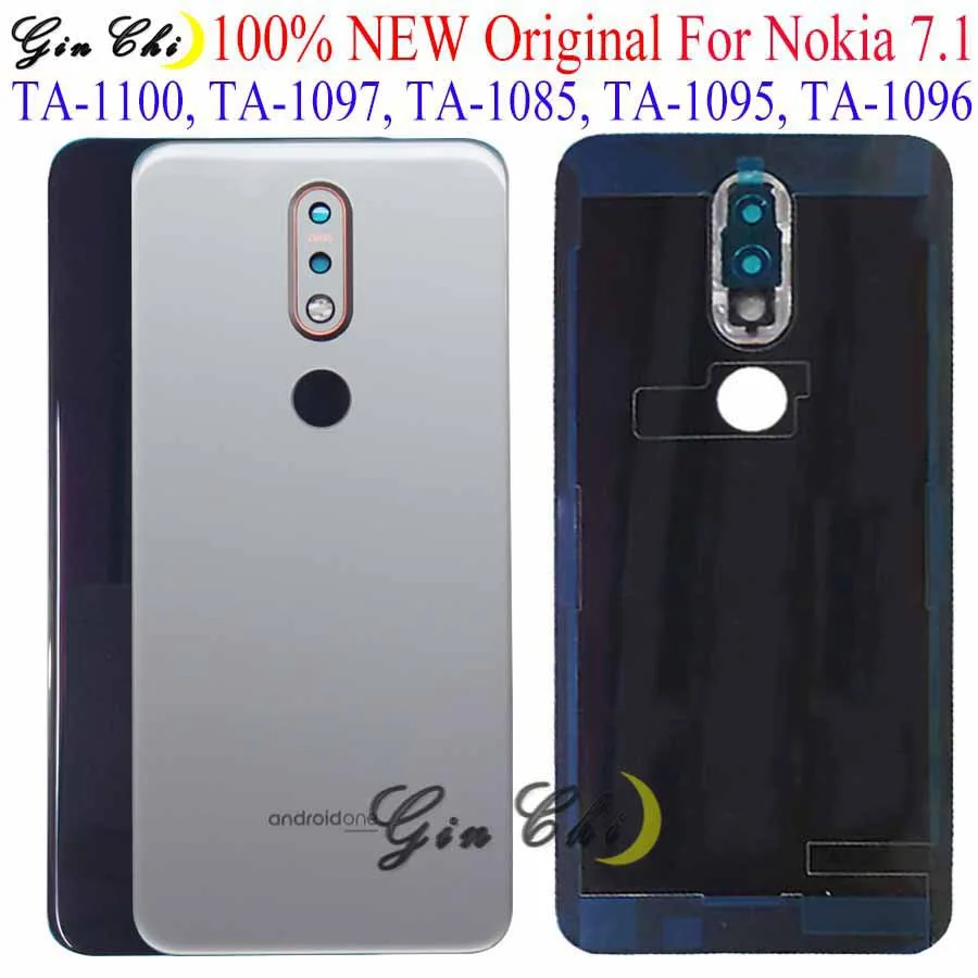 Оригинальная Крышка батарейного отсека для Nokia 7 1 задняя крышка с объективом