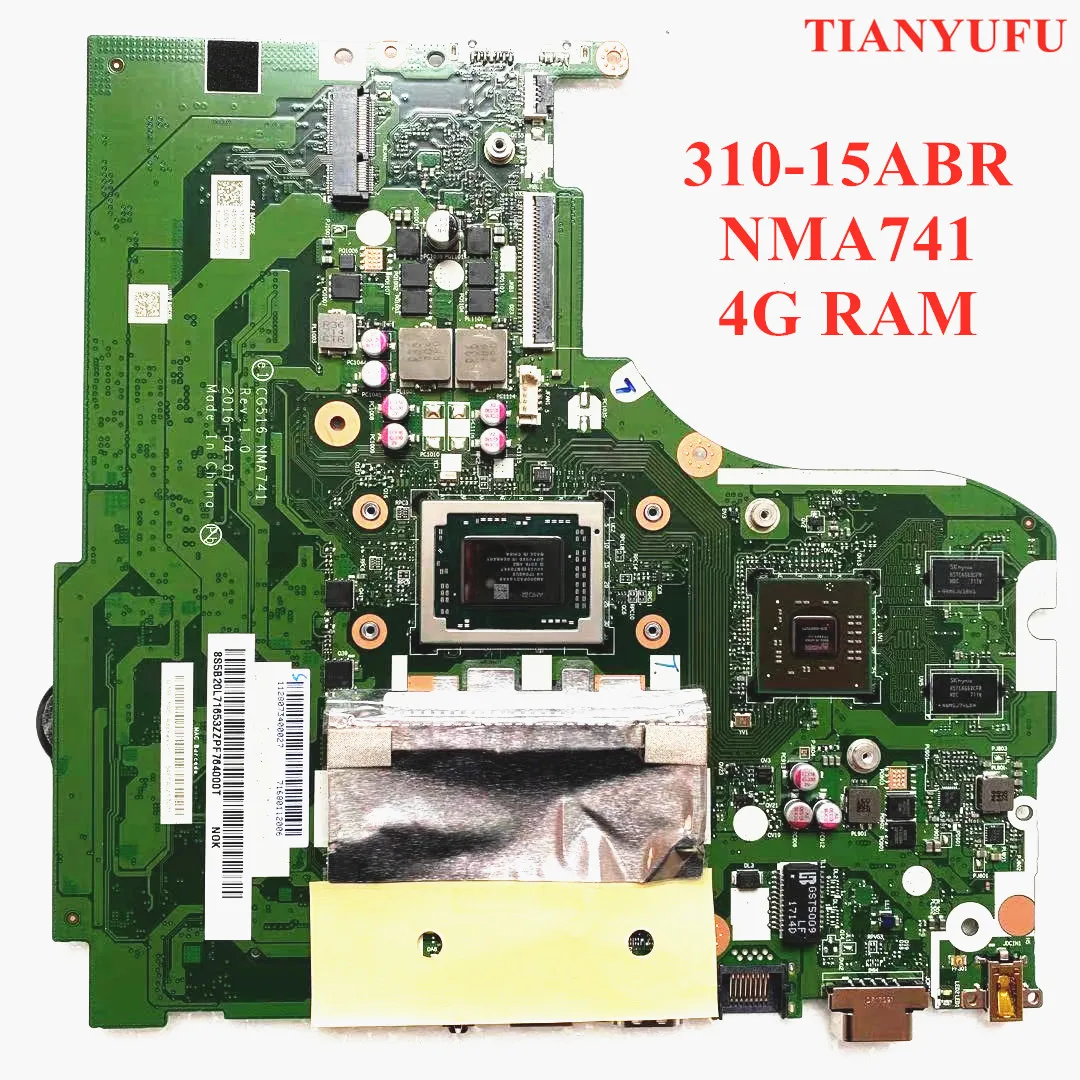 Материнская плата для ноутбука Lenovo Ideapad 310-15ABR CPU A10-9600 4G RAM GPU R5 M430 2G NM-A741 NMA741