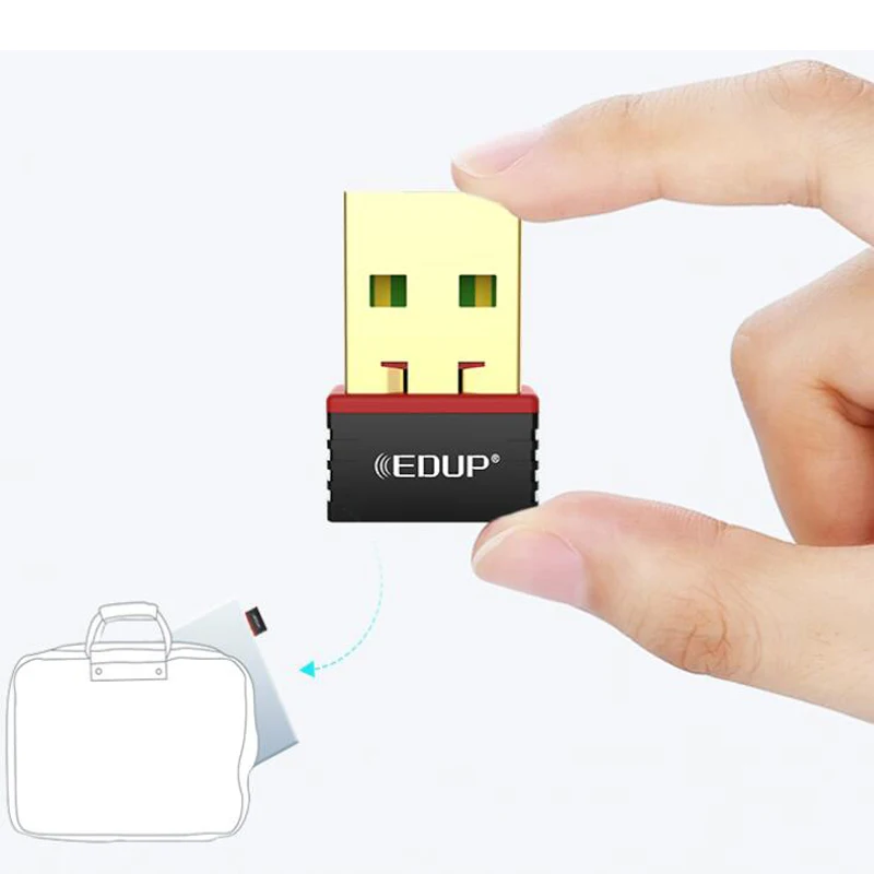 802.11n 150 Мбит/с нано-размер беспроводной wifi USB адаптер ПК сетевая карта 2,4 ГГц адаптер Lan USB Ethernet приемник AC Wi-Fi ключ