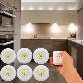 

3/6Pcs COB LED Wall Light Cabinet Bedroom Living Room Lamp with Remote Control LED Wall Light Bedroom Living Room Lamp night lam