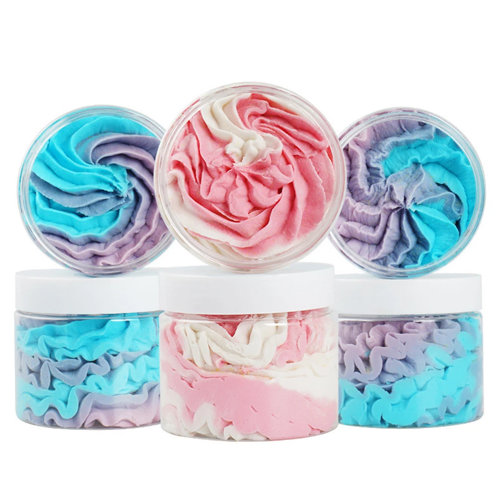 200g Large-capacity Three-color Decorating Cream Scrub Private Label Moisturizing Bath Body Scrub Massage Exfoliating