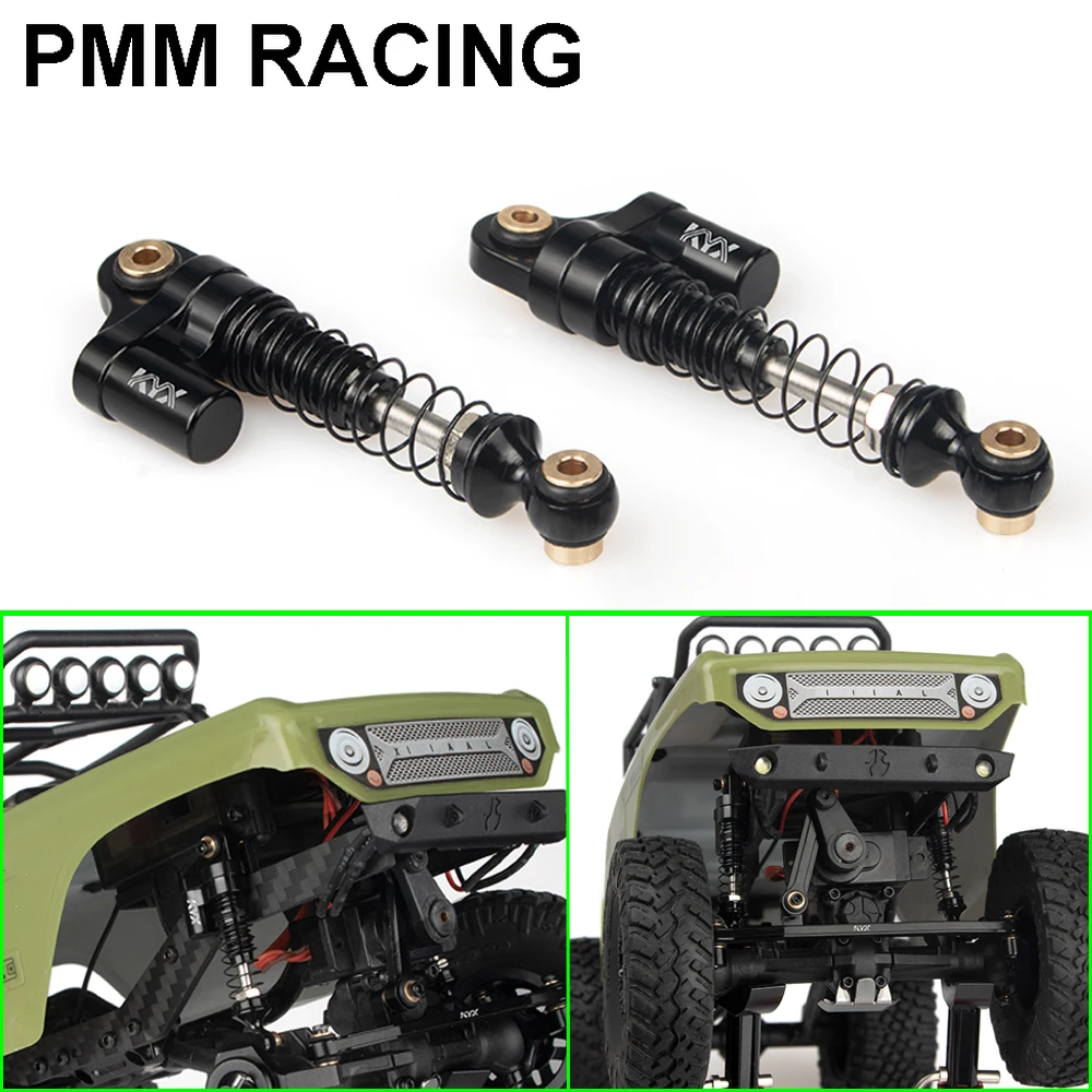 2pcs Metal Aluminum Alloy Double Barrel Shock Absorber For 1/24 Rc Car