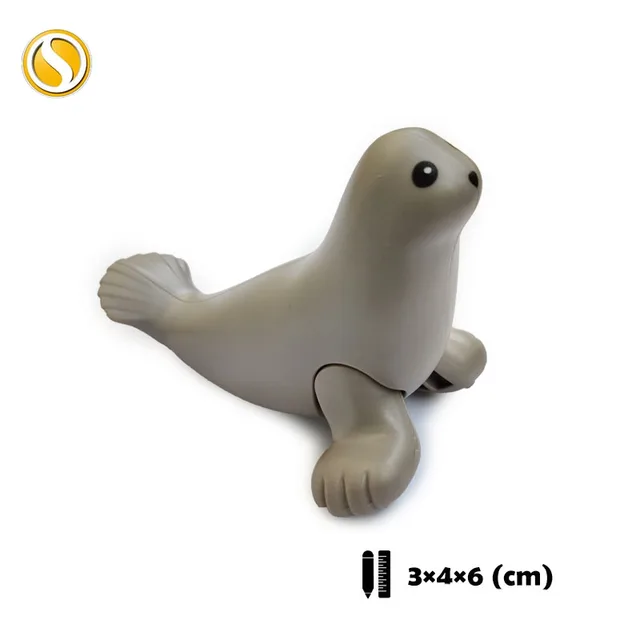 Original Big Size Assemble Building Blocks Accessory Toys For Children Compatible Big Size Animals Sets Zoo Bricks Baby Gifts Sea lion N