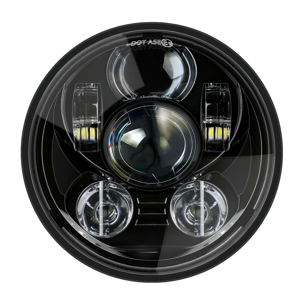 5.75" 5 3/4 LED Motorcycle Headlight Black For Sportster 1200 XL1200L