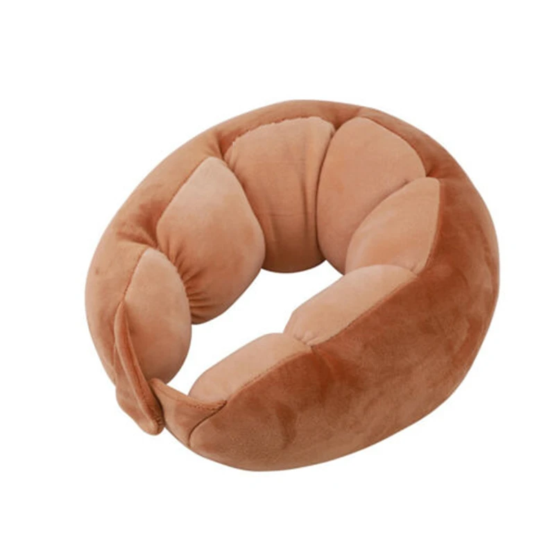 Коричневый Подушка для путешествий Memory Foam U shape d Neck support подголовник мягкий милый подголовник u-образная Подушка Удобная подушка Пена Памяти - Цвет: Коричневый