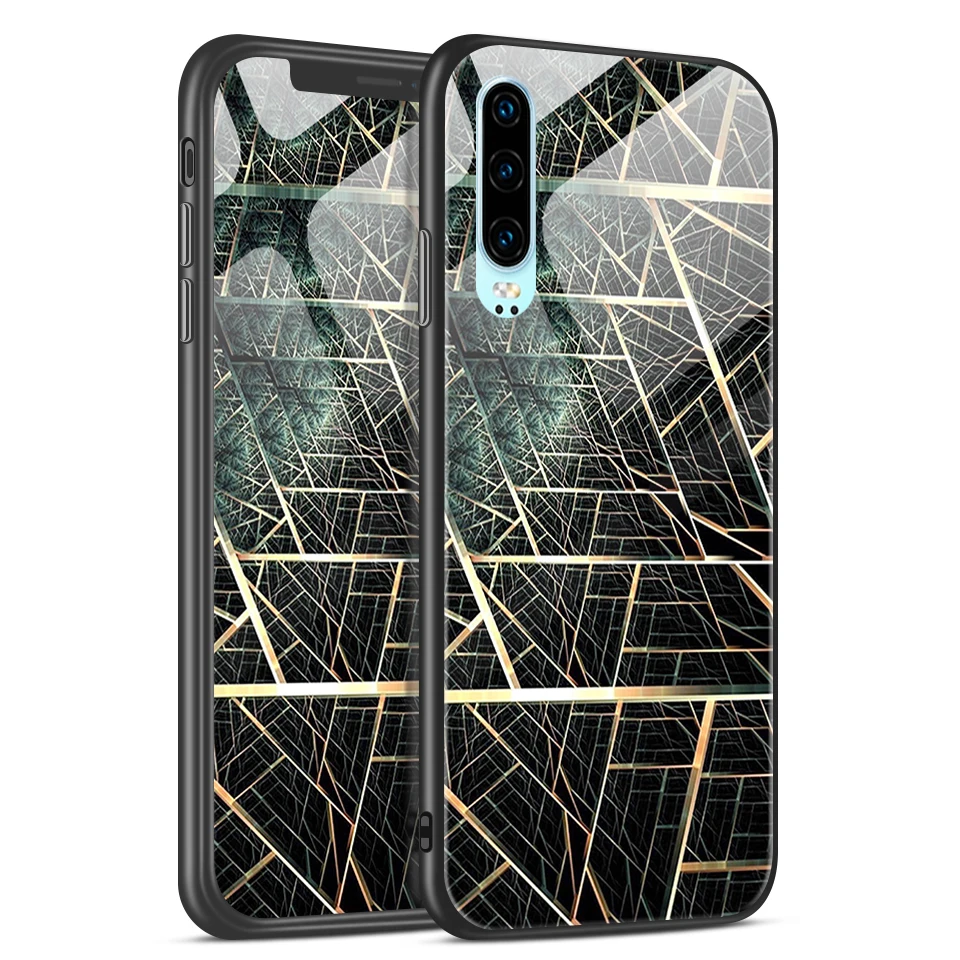 W299 Для huawei P30 Lite Pro закаленное стекло задняя крышка для huawei ELE VOG MAR L29 L04 LX1 P30Pro роскошный противоударный корпус мобильного телефона - Цвет: W299