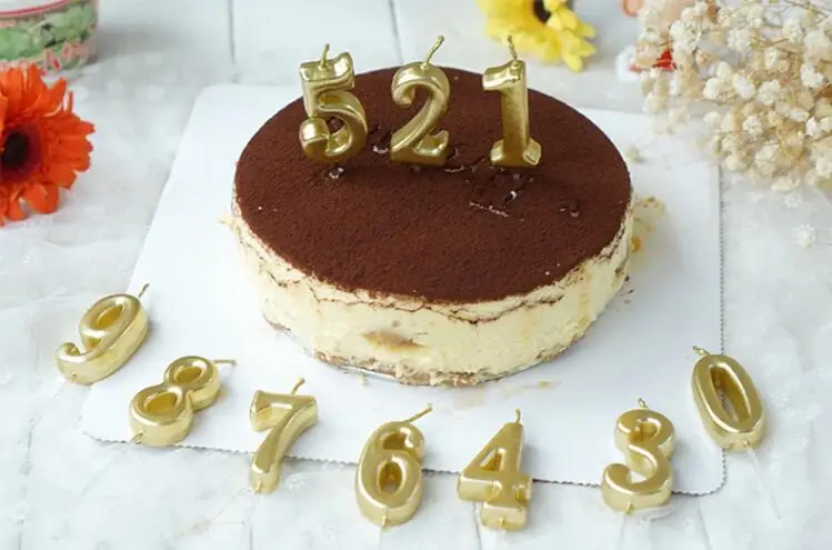 1 шт. цифровые свечи 1 2 3 4 5 6 7 8 9 0 золотые Серебристые бездымные свечи на день рождения для украшения торта украшения вечерние принадлежности