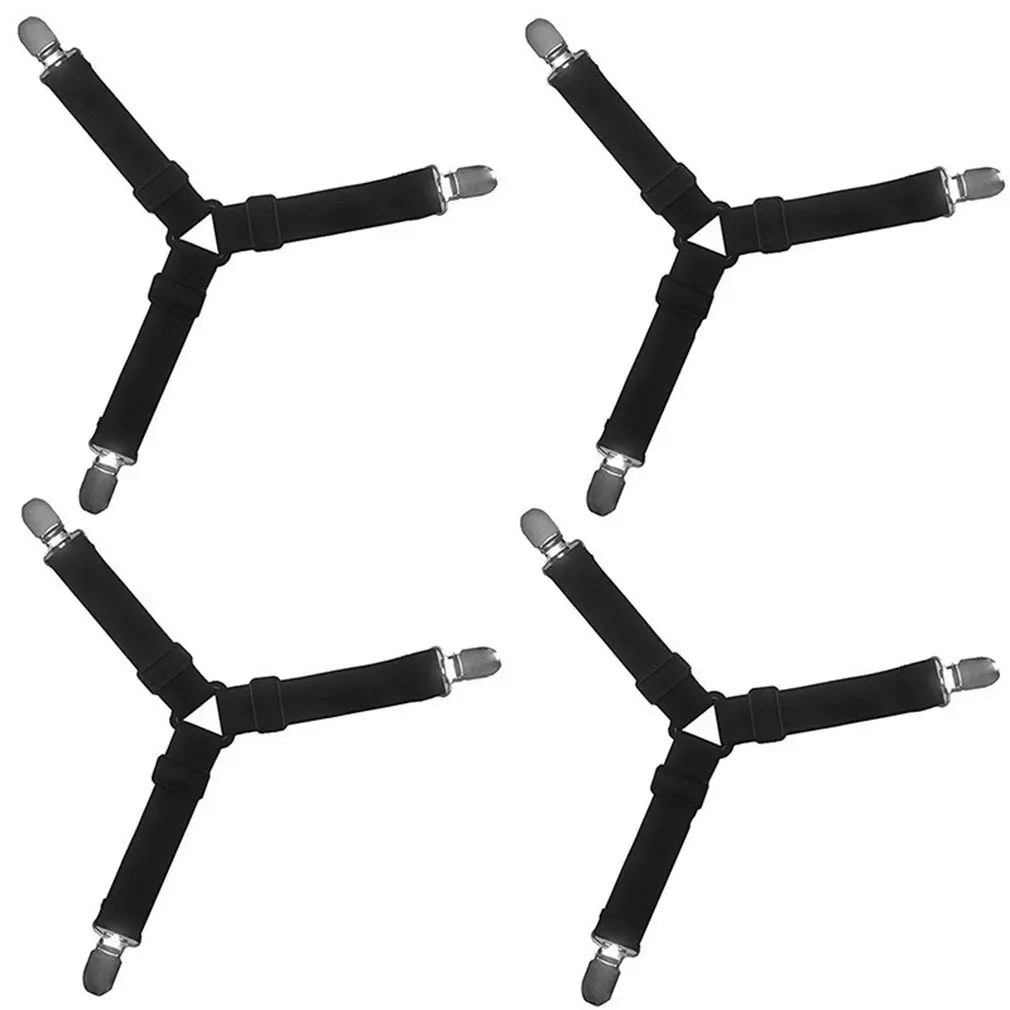4PCS Triangle Bed Mattress Sheet Clips Grippers Straps Suspender Fastener Holder baby playpens