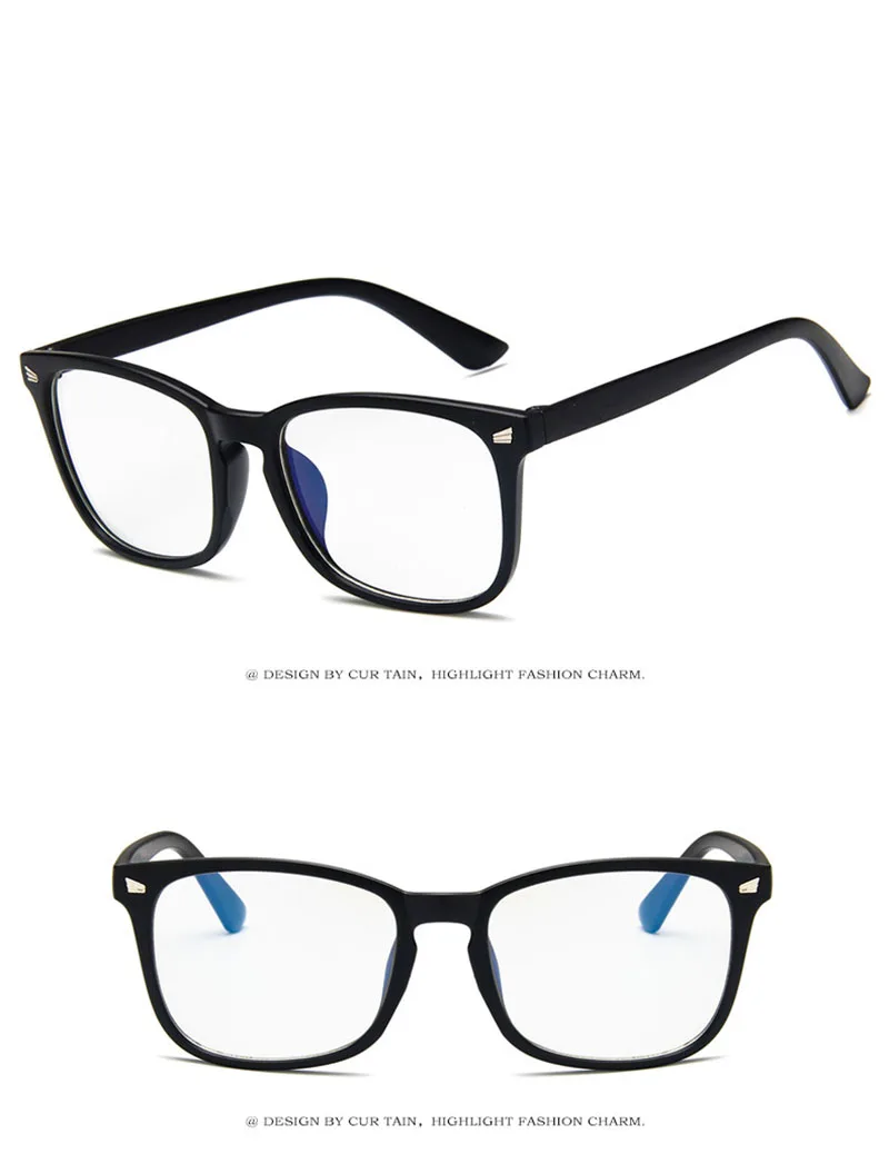 Новые голубые световые блокирующие Компьютерные очки для женщин и мужчин квадратная рамка прозрачные очки анти-синие лучевые оптические очки