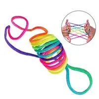 1 Pc 1/2/5 шт Радуга веревкой детские игрушки палец веревка игра нить, игрушка-головоломка, создает различные цифры Настольная игра команда игра взаимодействие 4 - Цвет: 1 Pc