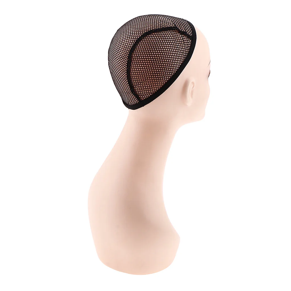 1 Piece Professional Female Flesh Tone Mannequin Head With Wig Net Cap, Long Neck Hat Scarfs Wigs Display Head