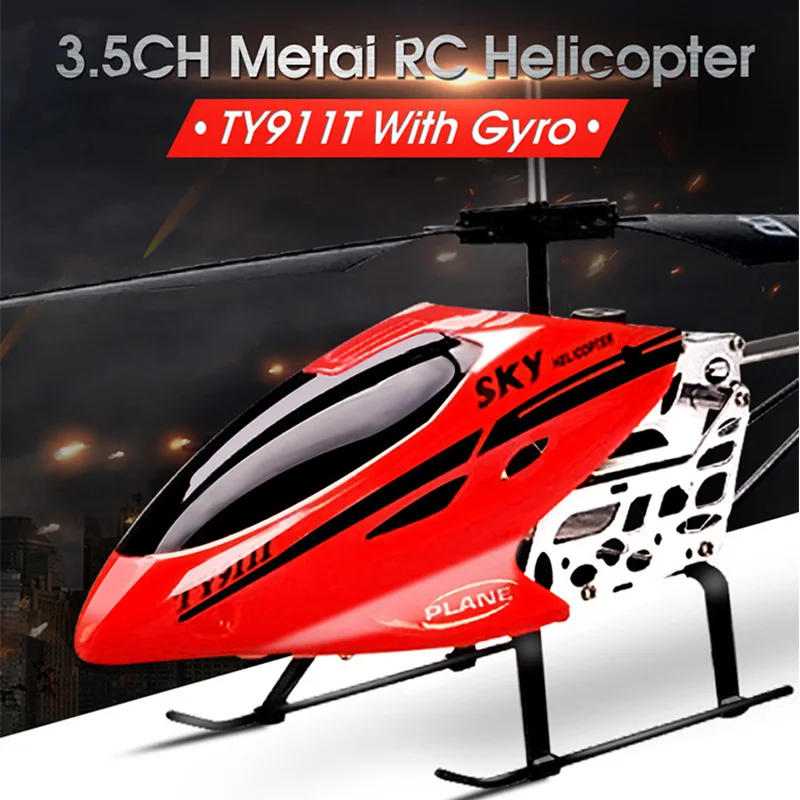

Ty911t 3.5 Drop-resistant Remote Control Children Helicopter Rechargeable Metal Model Airplane Gyroscope Boy CHILDREN'S Toy