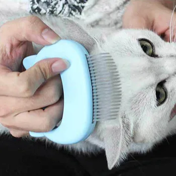 Pet Massage Brush Shell Shaped Handle Pet Grooming Massage Tool   6