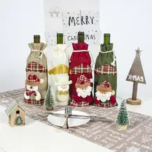 Рождественские винные бутылки крышка Санта Клаус Снеговик новогодние вечерние украшения для дома вечерние принадлежности 1,79