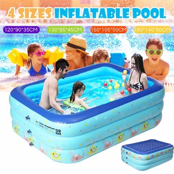 

120/130/150/180cm Children Bathing Tub Baby Home Use Paddling Pool Inflatable Square Swimming Pool Kids Inflatable Pool