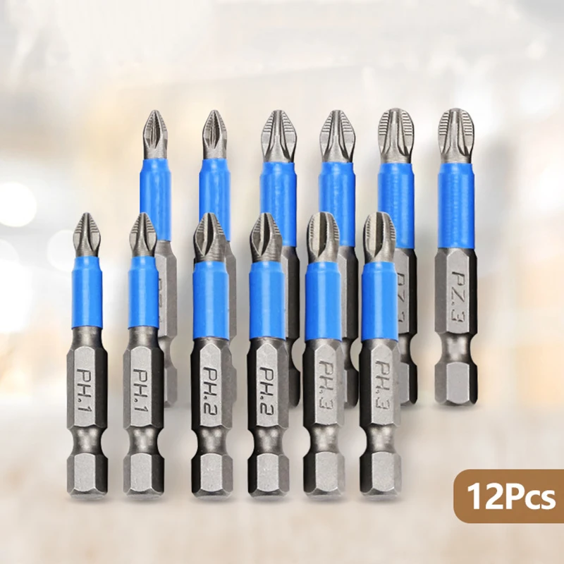 6Pcs Anti slip Screwdriver Bit Set PH1 PH2 PZ1 PH3 X4L7 PZ3