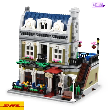 

In stock City street view Parisian Restaurant building blocks with 10243 bricks DIY toys for kids gifts