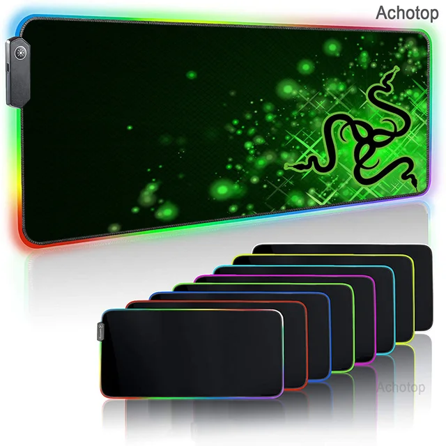 Large Office RGB LED Illumination Mouse Pad Mat Game Gamer Razer Gaming Mousepad Keyboard Compute Anime Desk Mat for CSGO 5