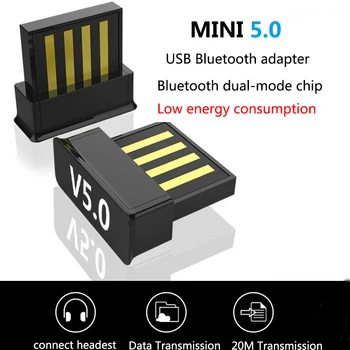 

USB Bluetooth Adapters BT 5.0 USB Wireless Computer Adapter Audio Receiver Transmitter Dongles Laptop Earphone BLE Mini Sender